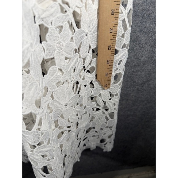 Express White Lace Midi Dress Spaghetti Strap Women XS Summer Party Feminine - Picture 7 of 9